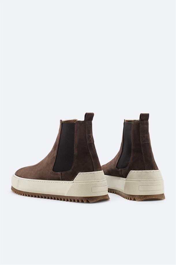 Kahverengi %100 Süet Esnek Taban Hafif Chelsea Bot