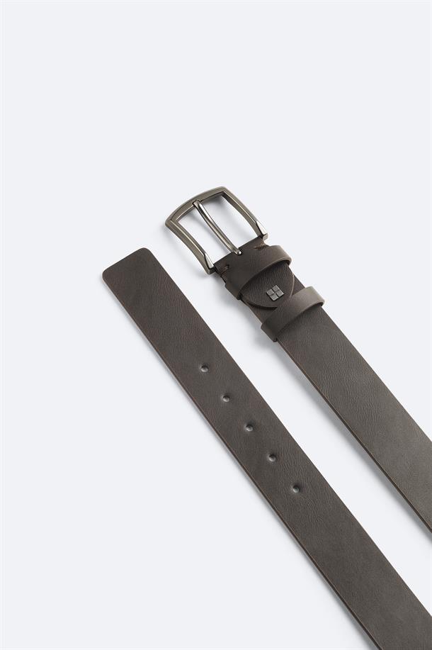 Kahverengi Dikdörtgen Tokalı Kemer