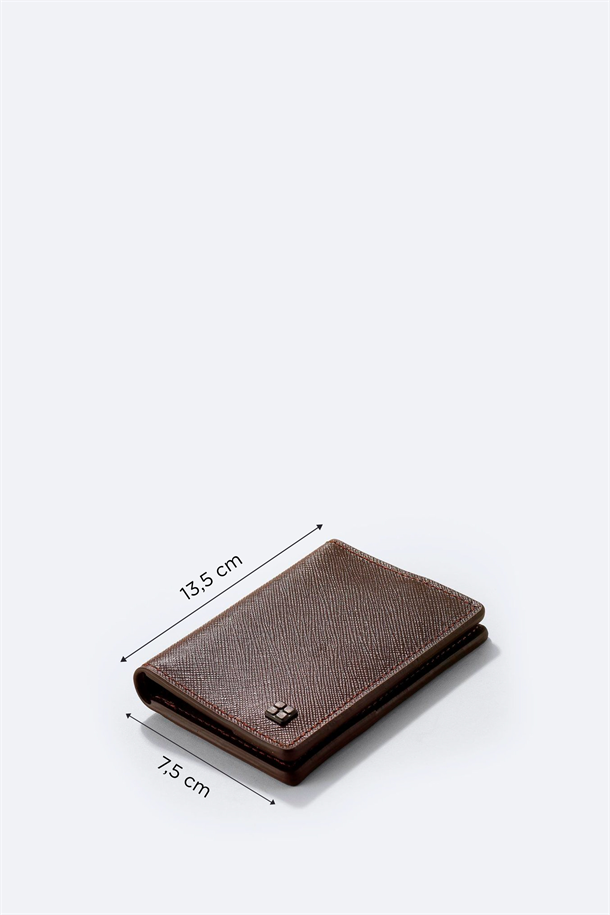 Kahverengi Hediye Kutulu %100 Deri Cüzdan