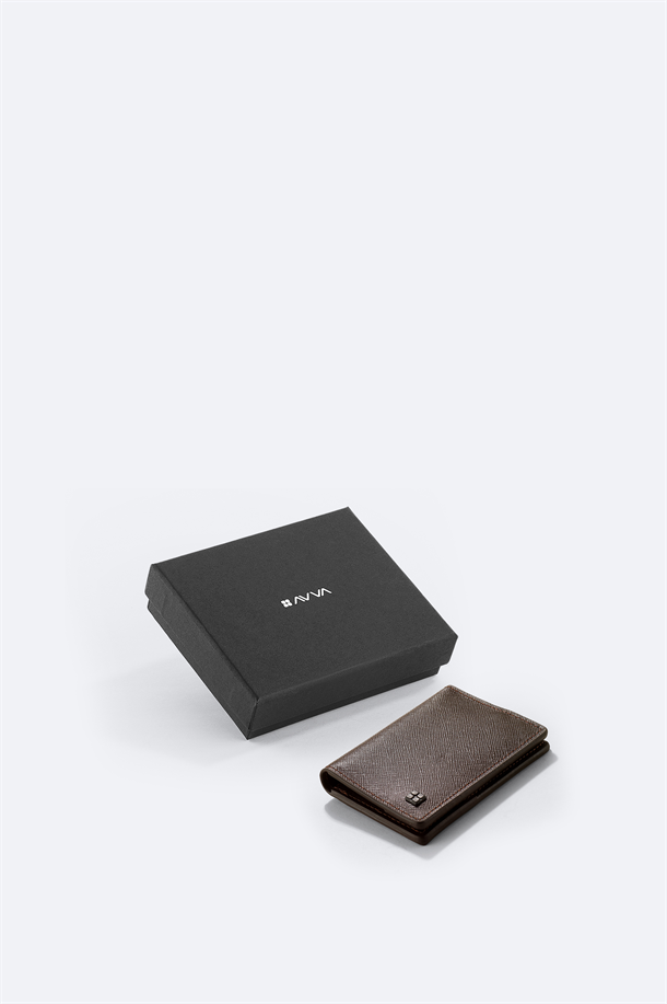 Kahverengi Hediye Kutulu %100 Deri Cüzdan