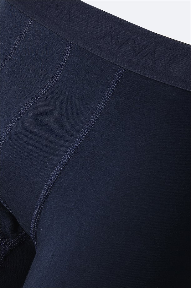 Lacivert Basic Pamuklu Nefes Alan Bi-Stretch Tekli Boxer
