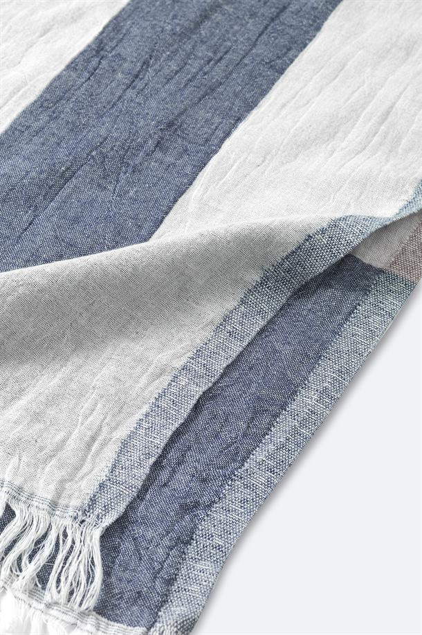 Lacivert Çizgili %100 Pamuk Peştemal