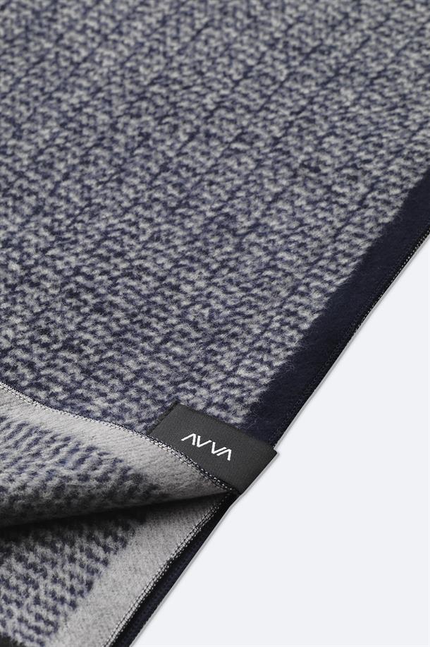 Lacivert Desenli Şal