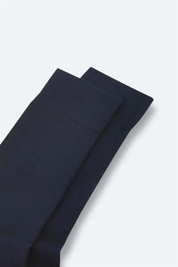 Lacivert Bambu Soket Çorap