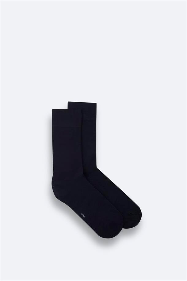 Lacivert Bambu Soket Çorap