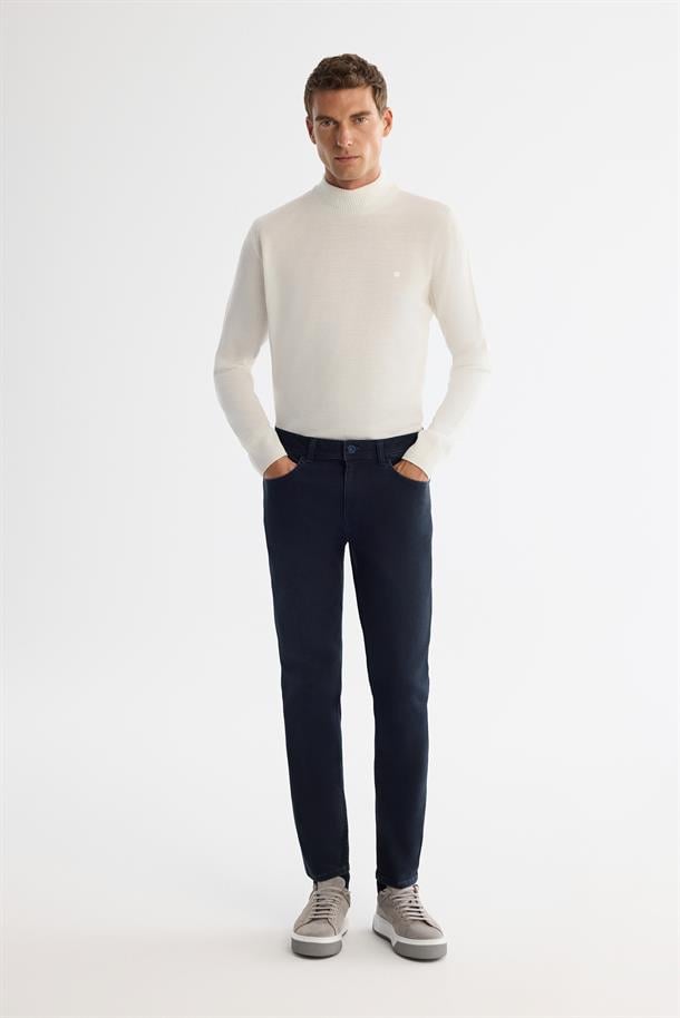 Lacivert Eskitme Yıkama Overdy Jean Pantolon