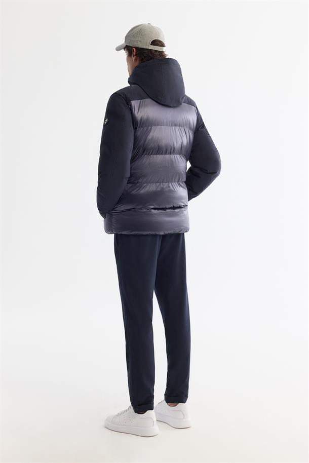 Navy Windproof Hooded Lightweight Jacket