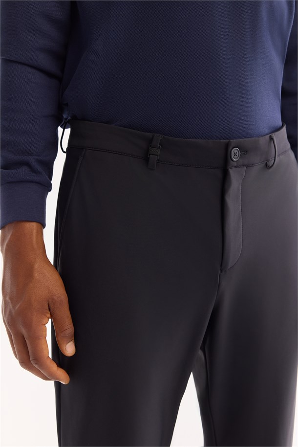 Lacivert Klasik Bel Bi-Stretch Kırışmaz Teknik Kumaş Pantolon