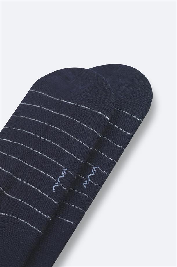 Lacivert Pamuklu Sneaker Çorap