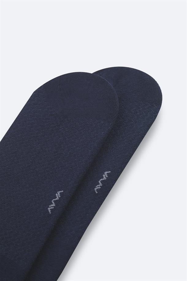 Lacivert Pamuklu Sneaker Çorap