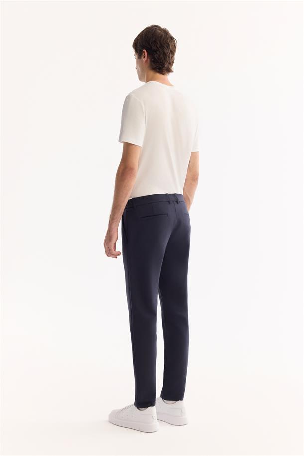 Lacivert Yanı Lastikli Hızlı Kuruyan Kırışmayan Pantolon