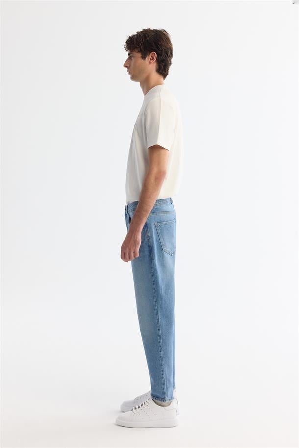 Mavi Eskitme Yıkamalı Esnek Jean Pantolon