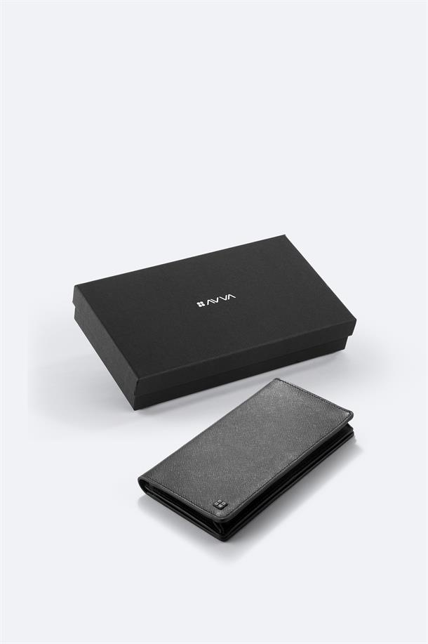 Siyah Hediye Kutulu %100 Deri Cüzdan