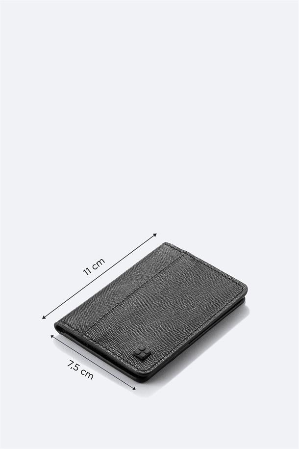 Black 100% Leather Wallet & Keychain Gift Set