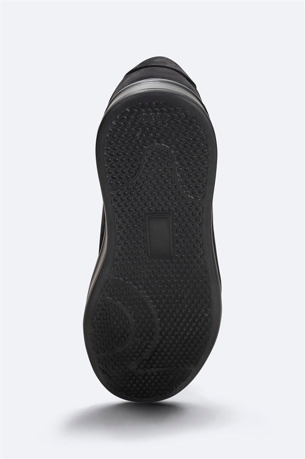 Siyah %100 Deri Süet Dokulu Sneaker