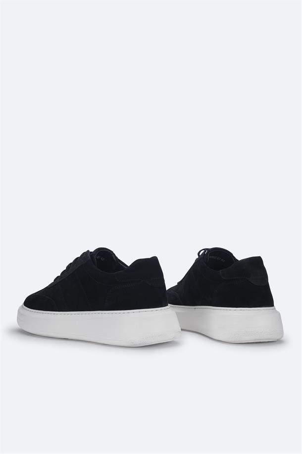 Siyah %100 Süet Esnek Taban Hafif Casual Ayakkabı 