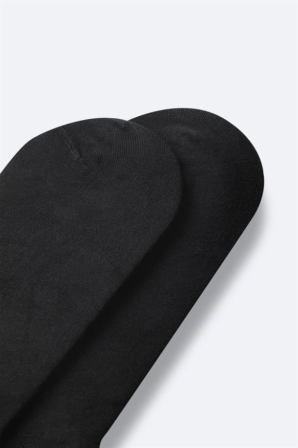 Siyah Pamuklu Patik Çorap