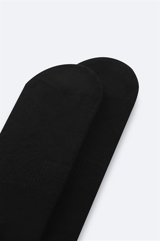 Siyah Bambu Patik Çorap