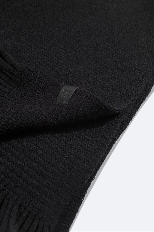 Siyah Basic Püsküllü Şal