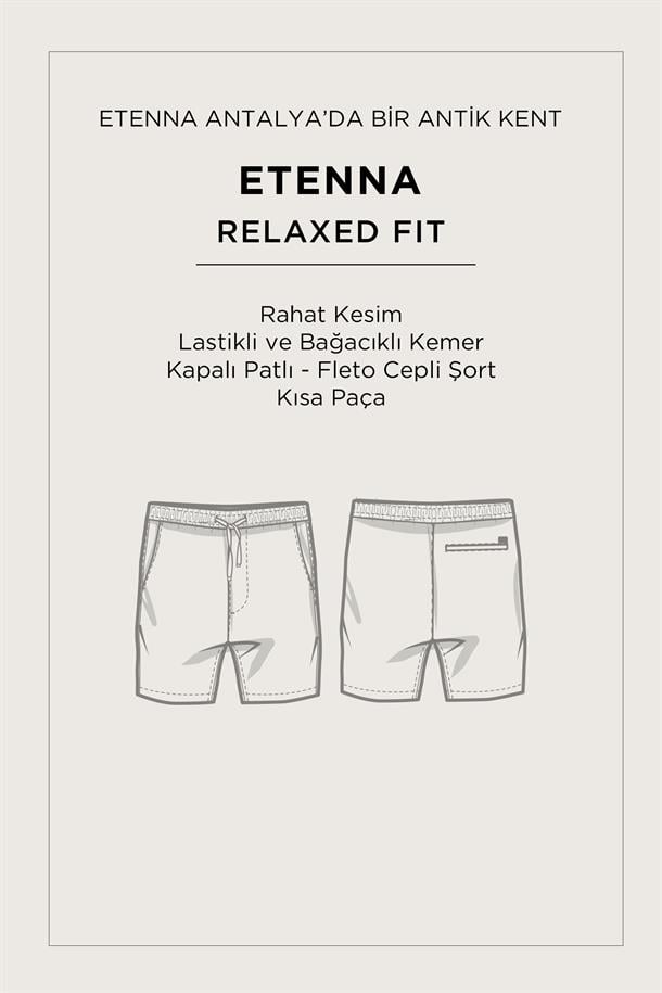 Siyah Beli Lastikli Bağcıklı Soft Touch Şort