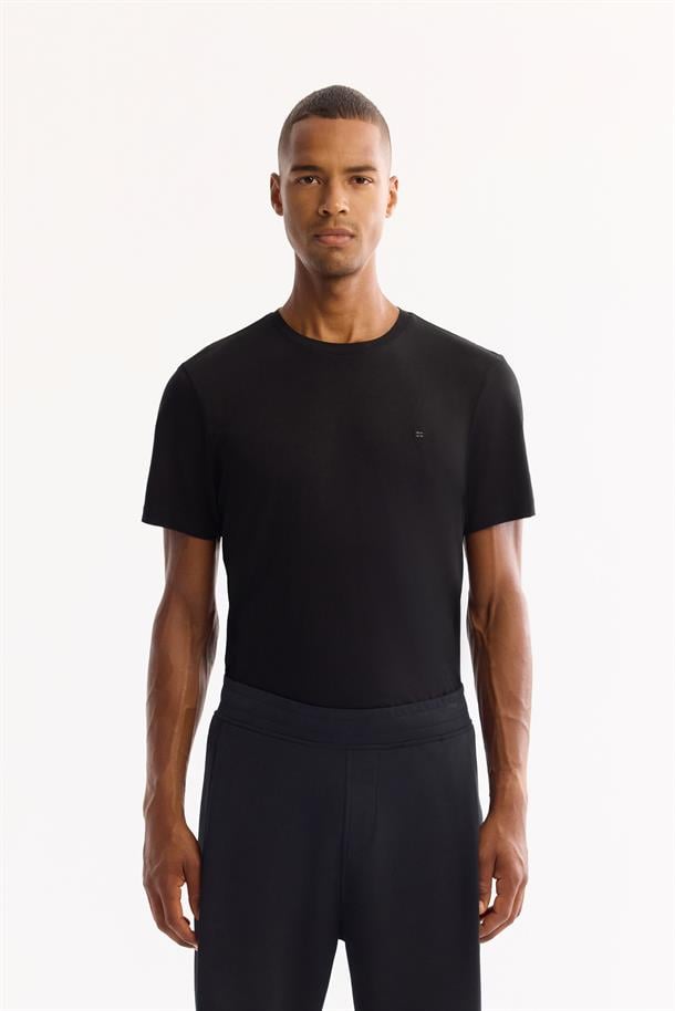 Siyah Beli Lastikli Soft Touch B-Stretch Eşofman Altı