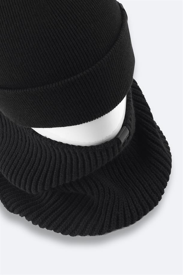 Siyah Basic Boyunluk ve Bere Seti