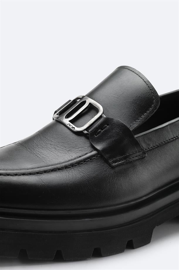 Siyah %100 Deri Klasik Ayakkabı