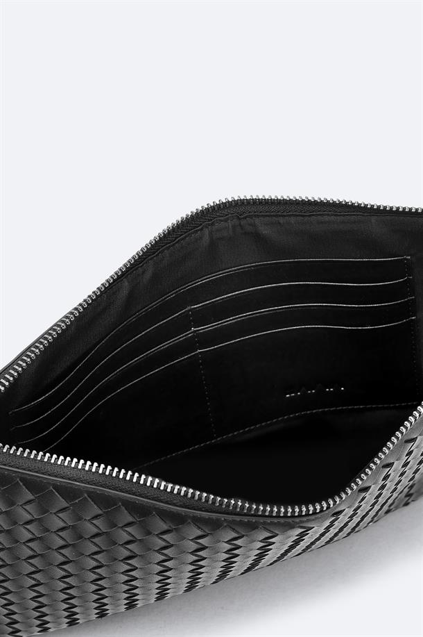 Black Double-Zip Hand Bag