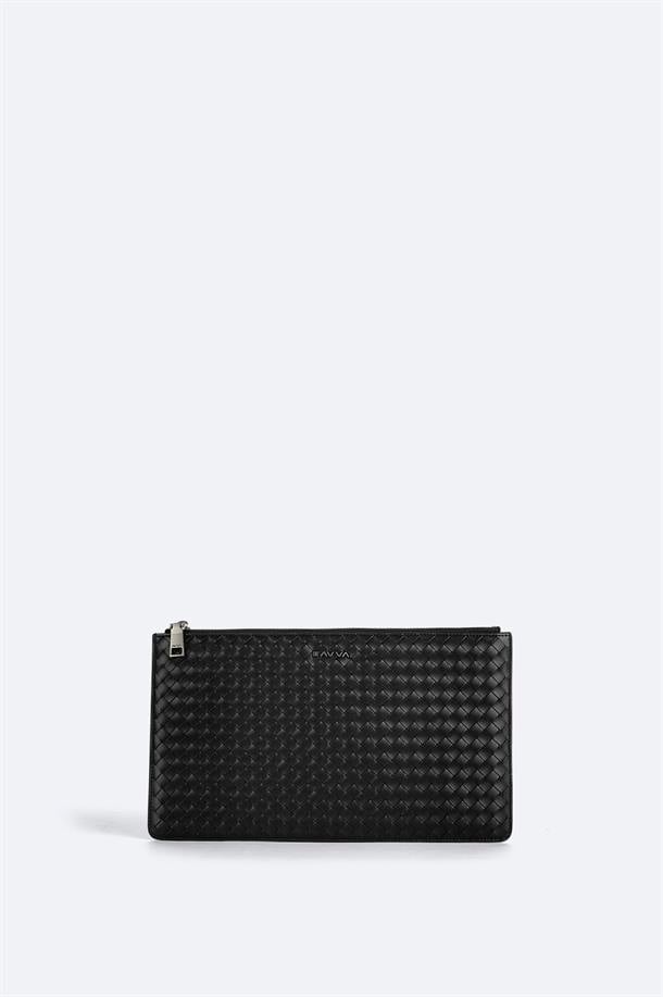 Black Double-Zip Hand Bag