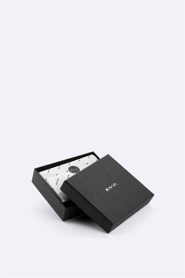 Black Leather Business Card Holder