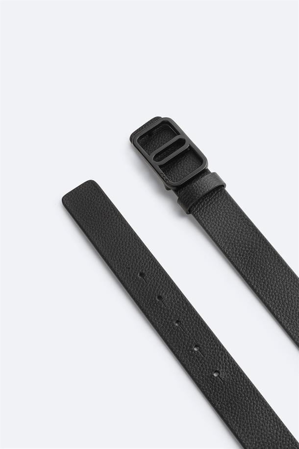 Siyah %100 Deri Dokulu Kemer