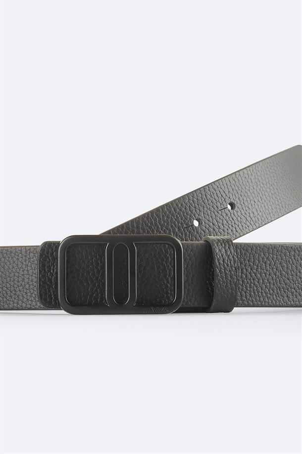 Siyah %100 Deri Dokulu Kemer