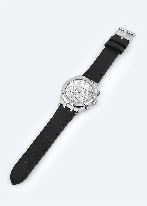 Siyah  Hediye Kutulu Deri Kol Saati