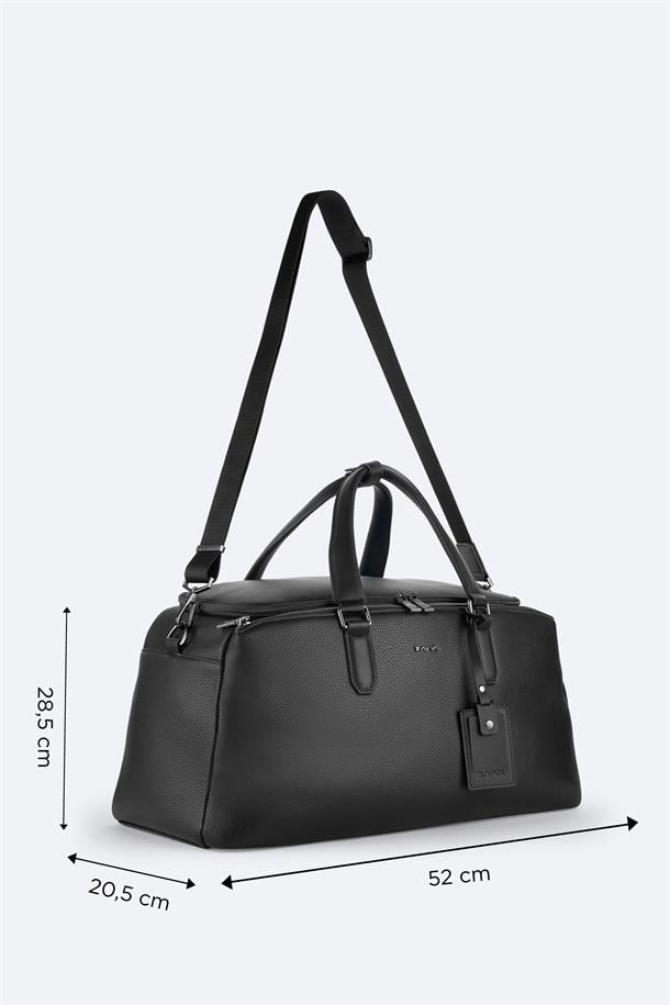 Siyah Ayarlanabilir Omuz Askılı Seyahat Çantası