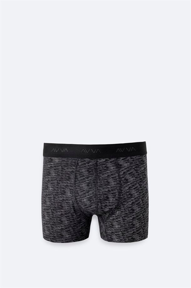 Siyah Desenli Tekli Boxer