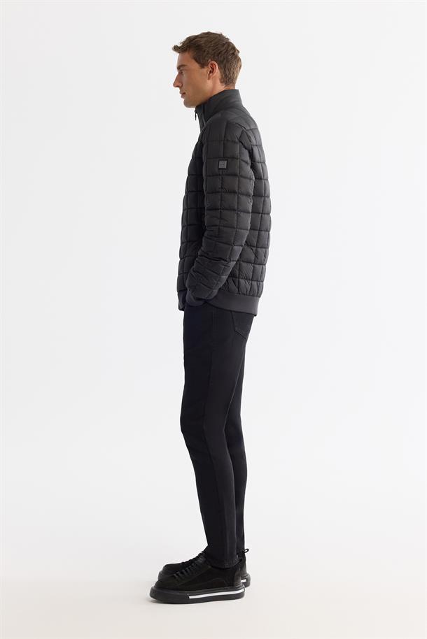 Black Quilted Puffer Jacket