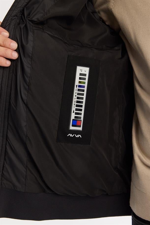 Black Quilted Puffer Jacket