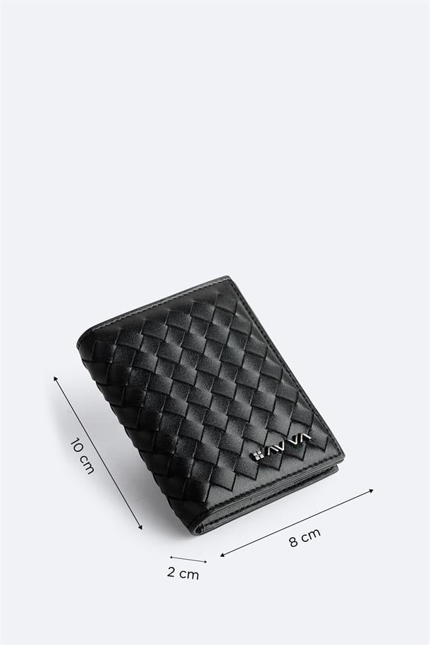 Siyah Hediye Kutulu Dokulu Cüzdan