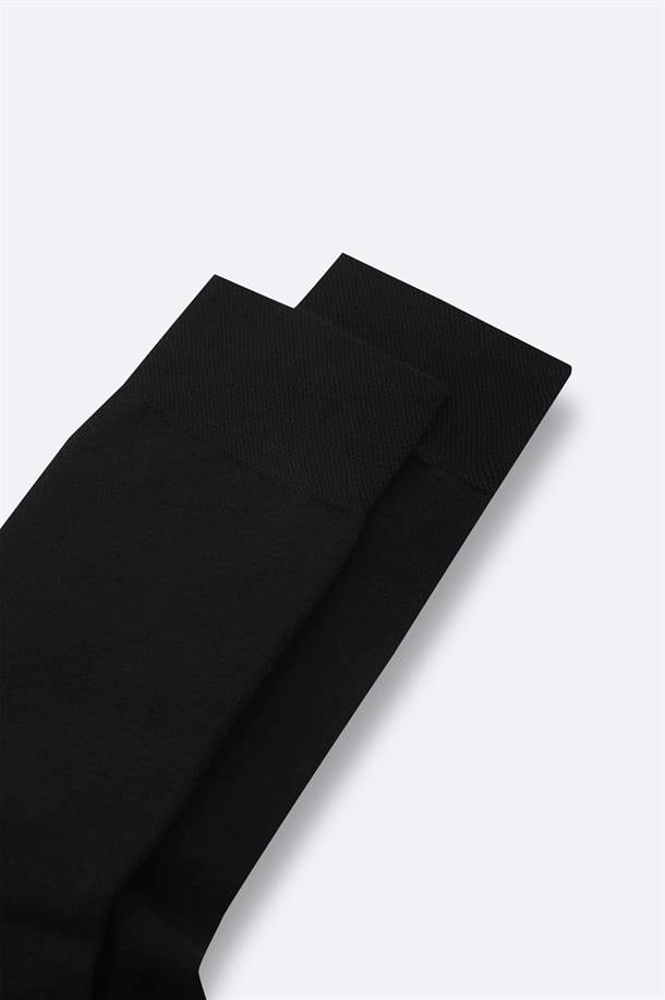 Siyah Bambu Soket Çorap