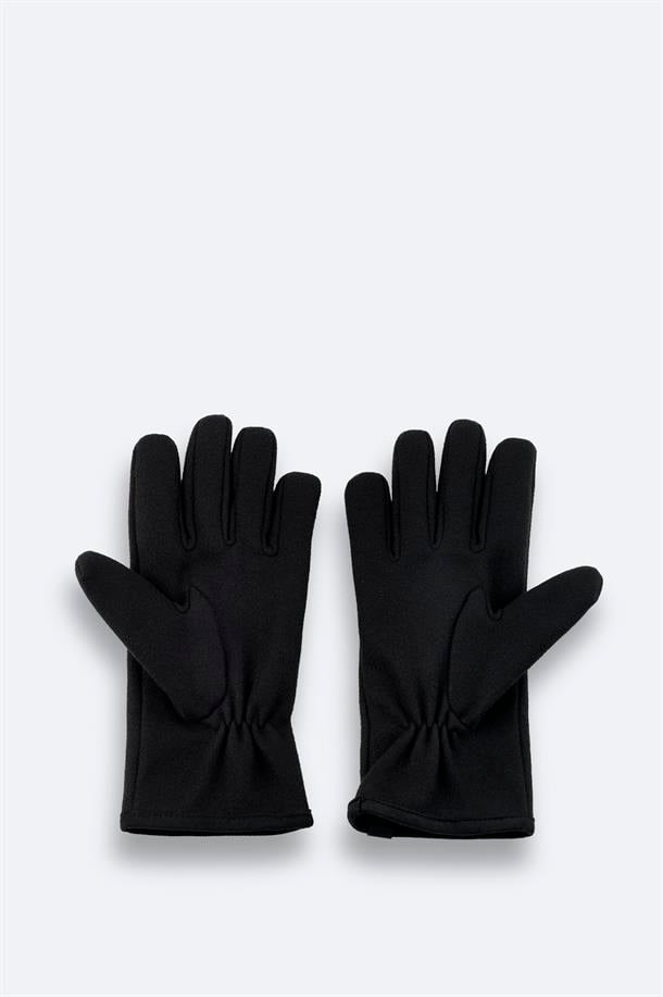 Siyah Düz Kaşe Eldiven