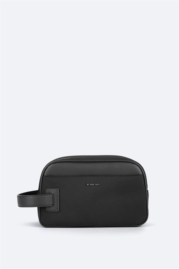 Black Double-Zip Hand Bag