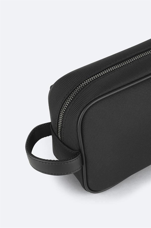 Black Double-Zip Hand Bag