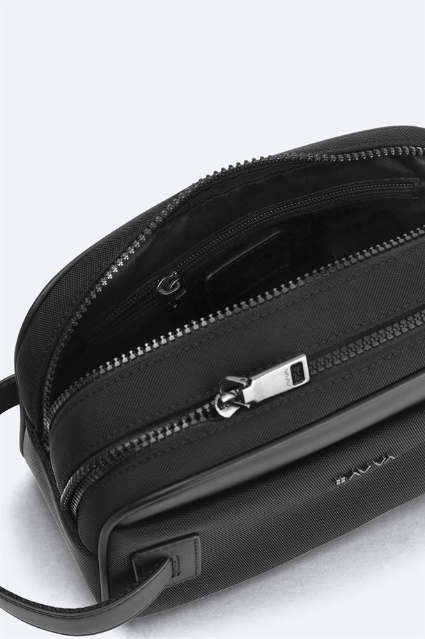 Black Double-Zip Hand Bag