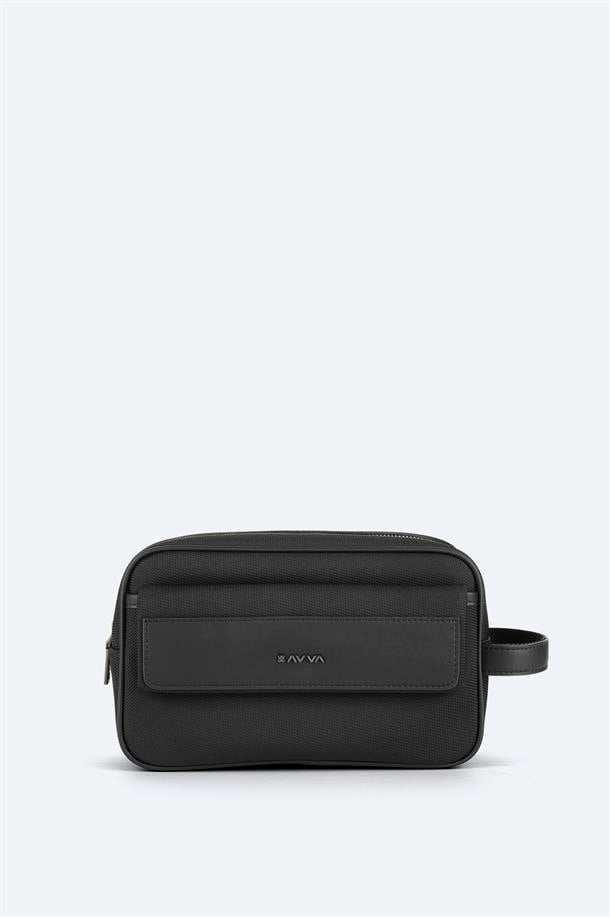 Black Double-Zip Hand Bag