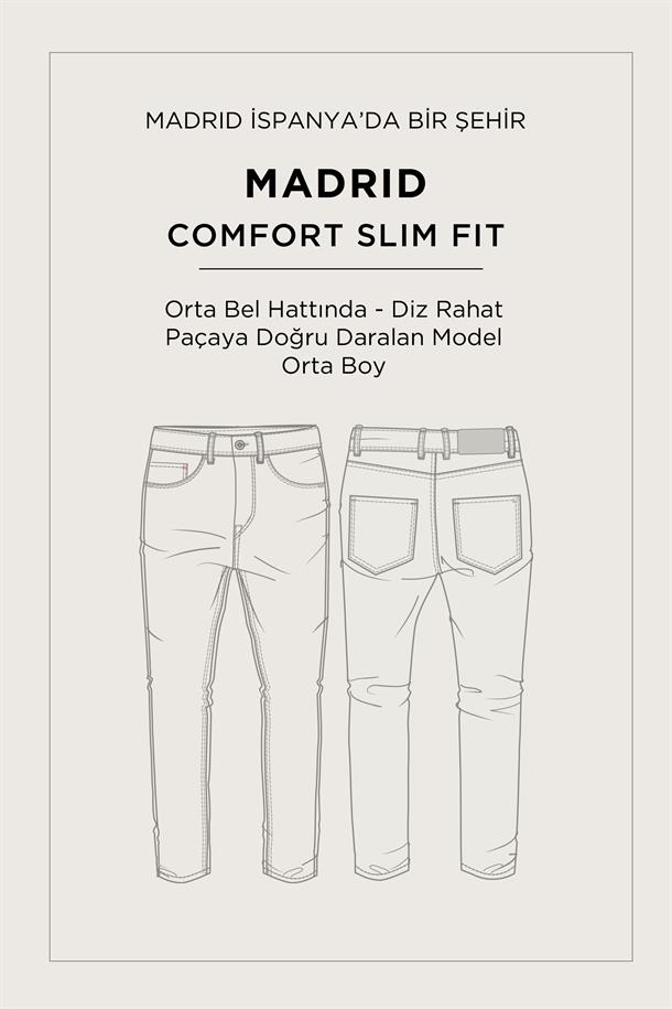 Siyah Klasik Bel Pamuklu Eskitme Yıkamalı Jean Pantolon