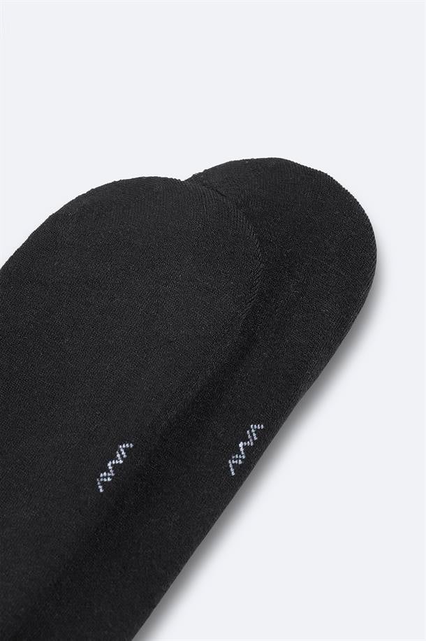 Siyah Havlu Tabanlı  Bambu Sneaker Çorap