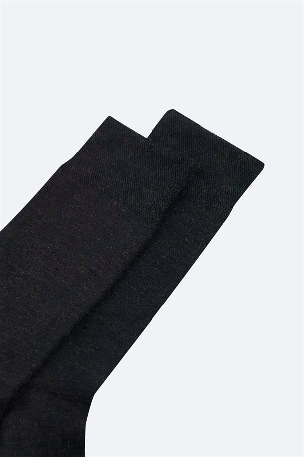 Siyah Kaşmir Soket Çorap