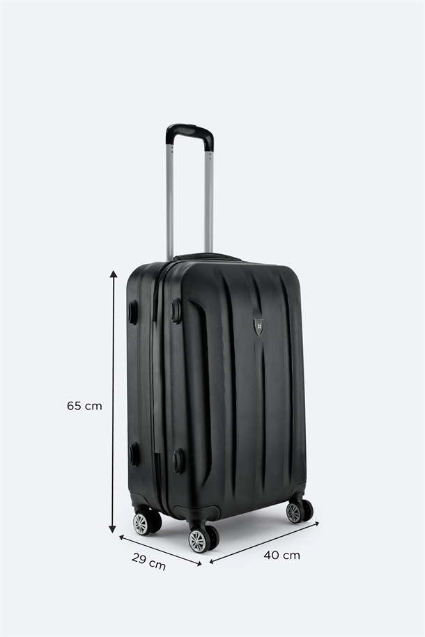 Siyah Kilitlenebilir Büyük Boy Bavul