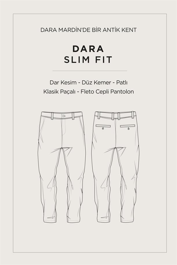 Siyah Klasik Bel Elastan Chino Pantolon