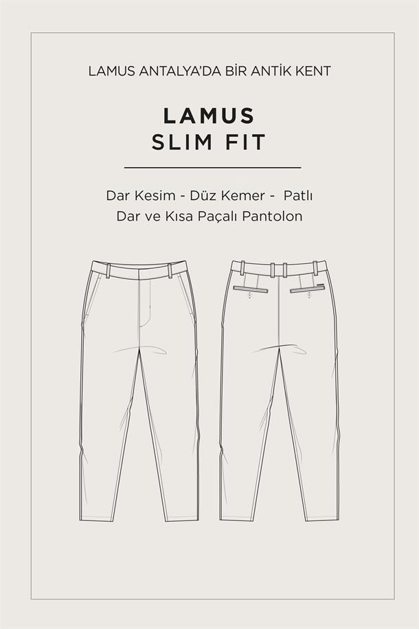 Siyah Klasik Bel Kolay Ütülenen Chino Pantolon